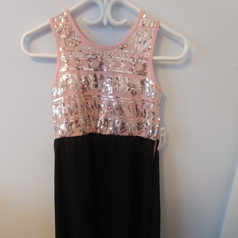 Girls sequin high-low dress
